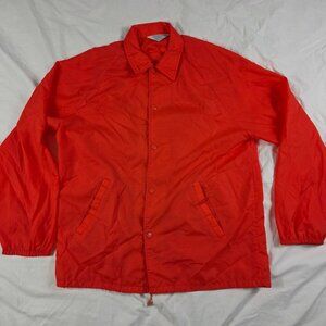 Rainbow Sportswear Orange Coast Mens Medium Orange Nylon Windbreaker Jacket